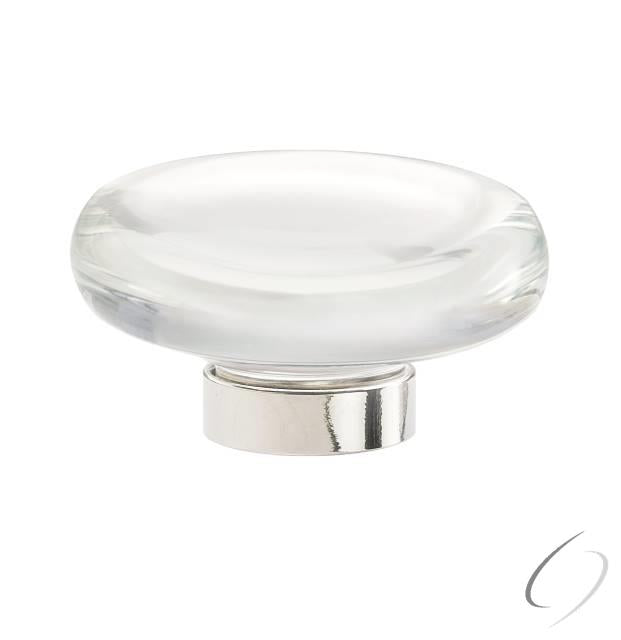 Amerock BP36652CPN 1-3/4" (44 mm) Flat Glacio Crystal Cabinet Knob Bright Nickel Finish