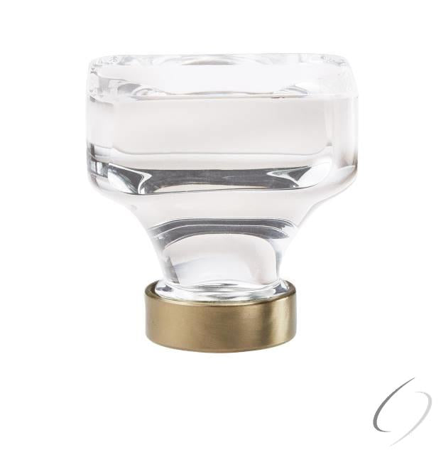 Amerock BP36653CBBZ 1-3/8" (35 mm) Square Glacio Crystal Cabinet Knob Golden Champagne Finish