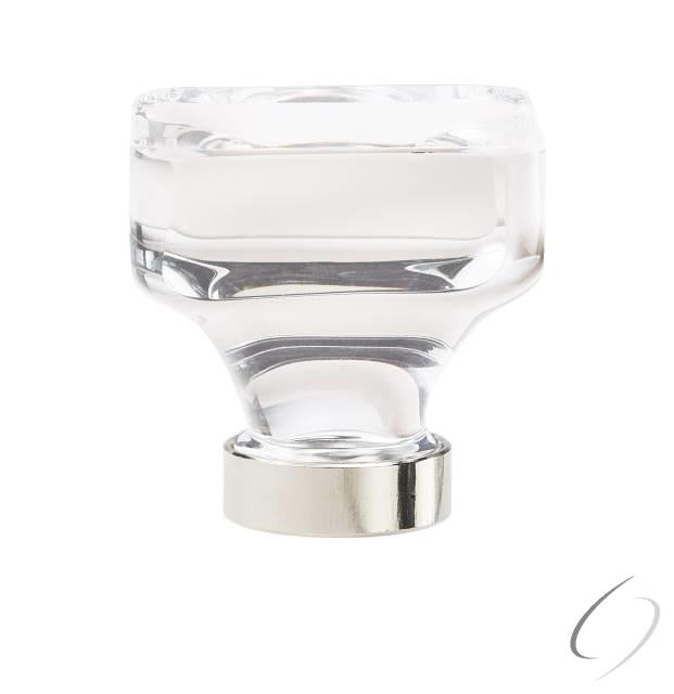 Amerock BP36653CPN 1-3/8" (35 mm) Square Glacio Crystal Cabinet Knob Bright Nickel Finish