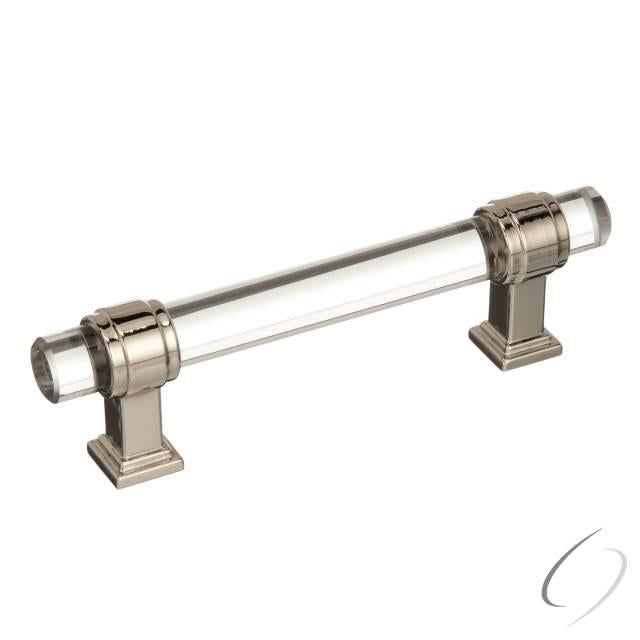 Amerock BP36654CPN 3-3/4" (96 mm) Center to Center Glacio Clear Crystal Cabinet Pull Bright Nickel F
