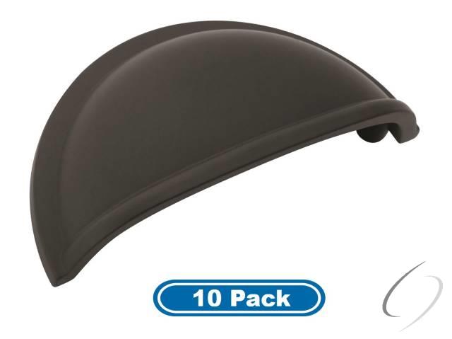 Amerock BP53010FB-10PACK Pack of 10 3" (76 mm) Center to Center Allison Cabinet Cup Pull Flat Black