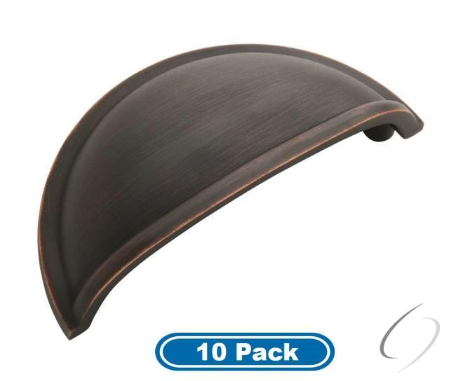 Amerock BP53010ORB-10PACK Pack of 10 3" (76 mm) Center to Center Allison Cabinet Cup Pull Oil Rubbed