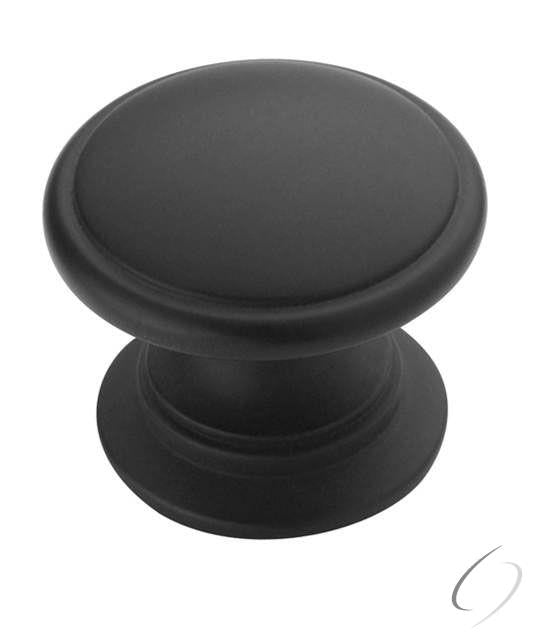 Amerock BP53012FB 1-1/4" (32 mm) Diameter Allison Value Cabinet Knob Flat Black Finish