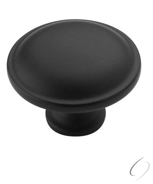 Amerock BP53015FB 1-1/4" (32 mm) Diameter Allison Value Cabinet Knob Flat Black Finish