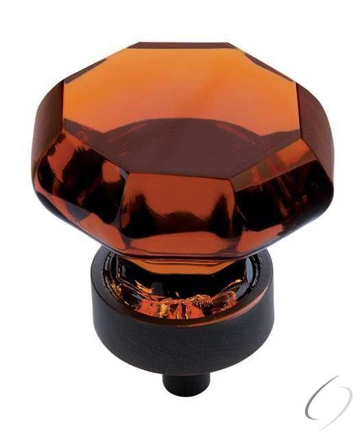 Amerock BP55268AORB 1-5/16" (33 mm) Diameter Traditional Classics Cabinet Knob Amber Glass / Oil Rub