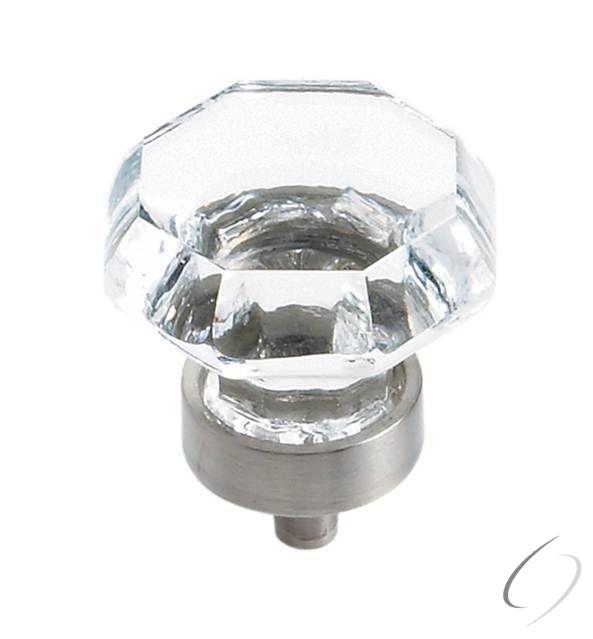 Amerock BP55268CG10 1-5/16" (33 mm) Diameter Traditional Classics Cabinet Knob Clear Glass / Satin N