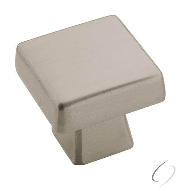 Amerock BP55271G10 1-3/16" (30 mm) Blackrock Square Cabinet Knob Satin Nickel Finish