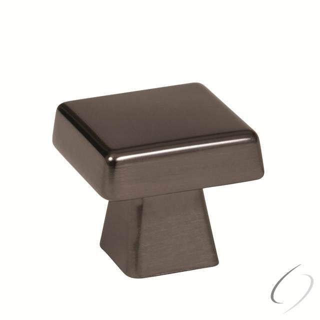 Amerock BP55271GM 1-3/16" (30 mm) Blackrock Square Cabinet Knob Gunmetal Finish