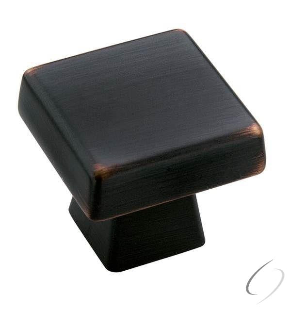 Amerock BP55271ORB-10PACK Pack of 10 1-3/16" (30 mm) Blackrock Square Cabinet Knob Oil Rubbed Bronze
