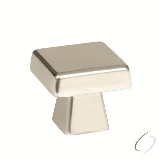 Amerock BP55271PN 1-3/16" (30 mm) Blackrock Square Cabinet Knob Bright Nickel Finish