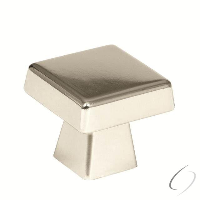 Amerock BP55273PN 1-1/2" (38 mm) Blackrock Oversized Square Cabinet Knob Bright Nickel Finish