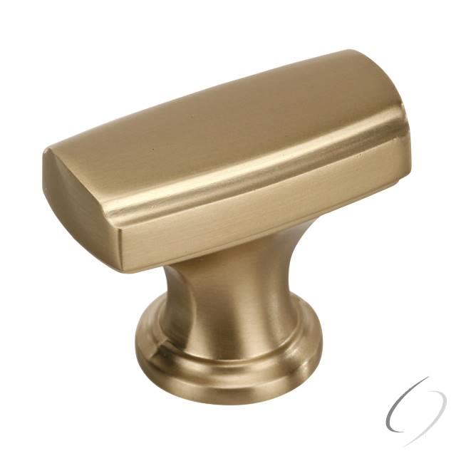 Amerock BP55311BBZ 1-3/8" (35 mm) Highland Ridge Rectangular Cabinet Knob Golden Champagne Finish