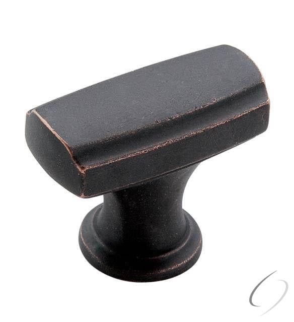 Amerock BP55311DOB 1-3/8" (35 mm) Highland Ridge Rectangular Cabinet Knob Dark Oiled Bronze Finish
