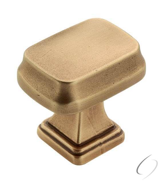 Amerock BP55340GB 1-1/4" (32 mm) Revitalize Rectangular Cabinet Knob Gilded Bronze Finish