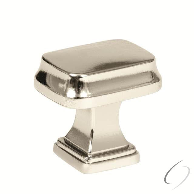 Amerock BP55340PN 1-1/4" (32 mm) Revitalize Rectangular Cabinet Knob Bright Nickel Finish