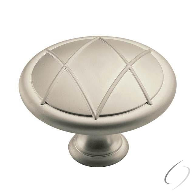 Amerock BP554202SN 1-3/4" (44 mm) Diameter Lattice Cabinet Knob Satin Nickel Finish