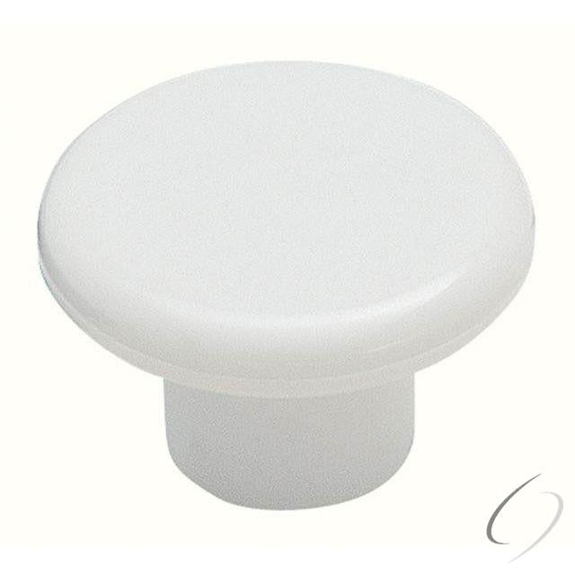 Amerock BP802PW 1-1/4" (32 mm) Diameter Allison Value Cabinet Knob White Plastic Finish