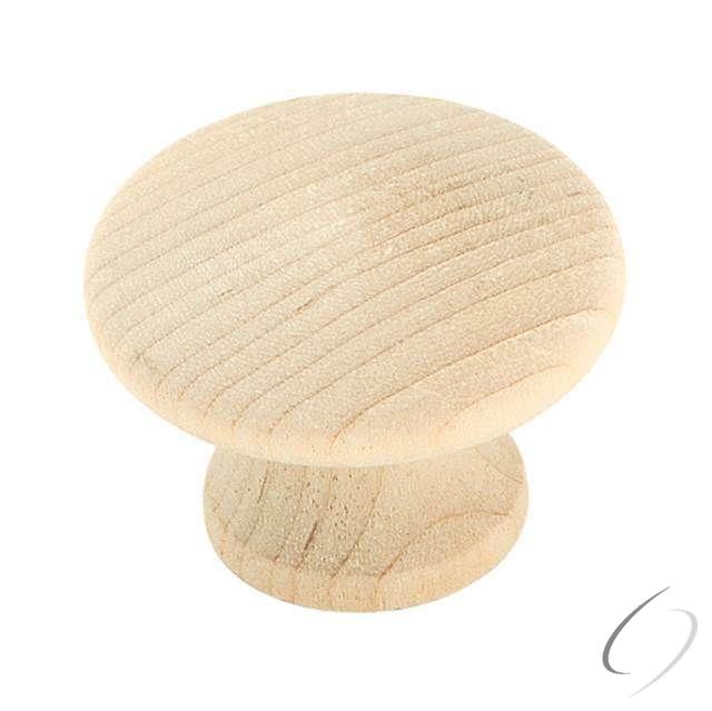 Amerock BP811WD 1-1/4" (32 mm) Diameter Allison Value Cabinet Knob Unfinished Wood; Birch Finish