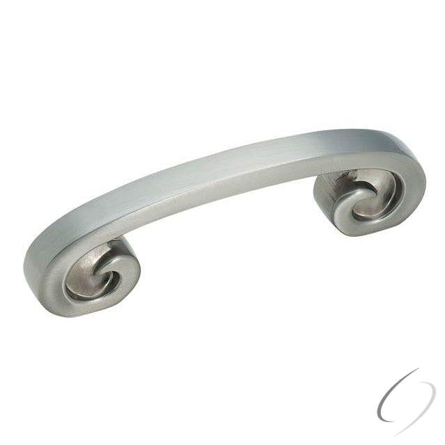 Amerock BP9337G10 3" (76 mm) Center to Center Swirl'Z Cabinet Pull Satin Nickel Finish