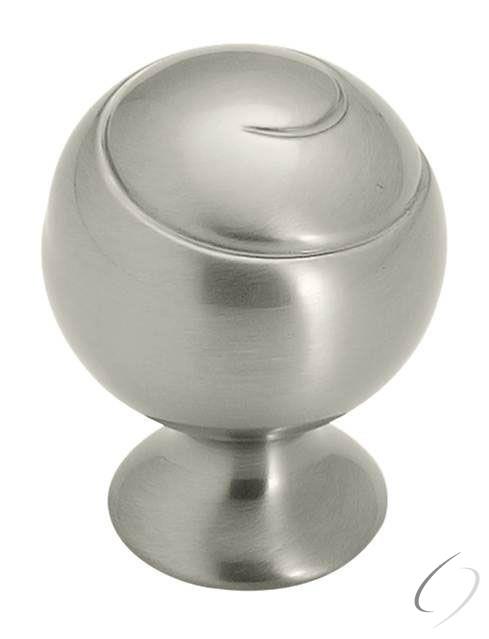 Amerock BP9338G10 1-1/8" (29 mm) Diameter Swirl'Z Cabinet Knob Satin Nickel Finish