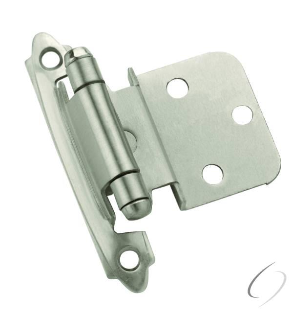 Amerock BPR3428G10 3/8" (10 mm) Inset Self Closing Face Mount Cabinet Hinge 2 Pack - Satin Nickel