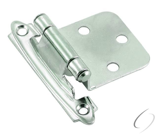 Amerock BPR342926 Variable Overlay Self Closing Face Mount Cabinet Hinge 2 Pack Bright Chrome Finish