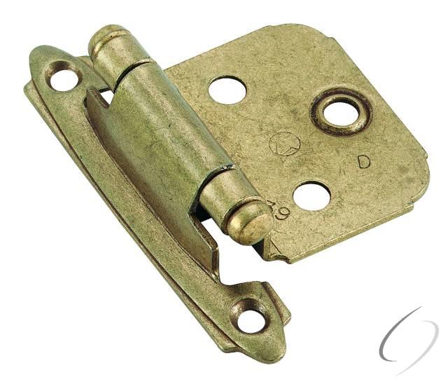 Amerock BPR3429BB Variable Overlay Self Closing Face Mount Cabinet Hinge 2 Pack Burnished Brass Fini