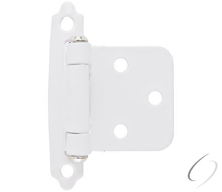 Amerock BPR3429W Variable Overlay Self Closing Face Mount Cabinet Hinge 2 Pack White Finish