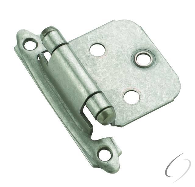 Amerock BPR3429WN Variable Overlay Self Closing Face Mount Cabinet Hinge 2 Pack Weathered Nickel Finish