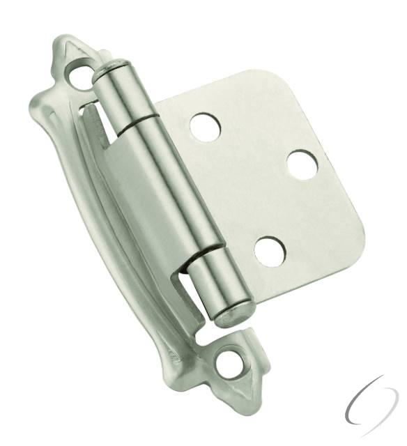 Amerock BPR7329G10 Variable Overlay Self Closing Face Mount Cabinet Hinge 2 Pack Satin Nickel Finish