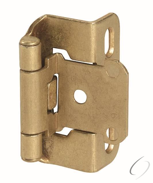 Amerock BPR7550BB 1/2" (13 mm) Overlay Self Closing Partial Wrap Cabinet Hinge 2 Pack Burnished Bras