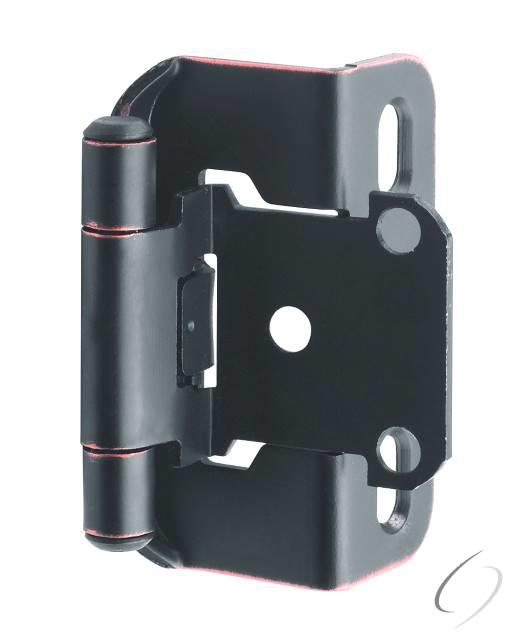 Amerock BPR7550ORB 1/2" (13 mm) Overlay Self Closing Partial Wrap Cabinet Hinge 2 Pack Oil Rubbed Br