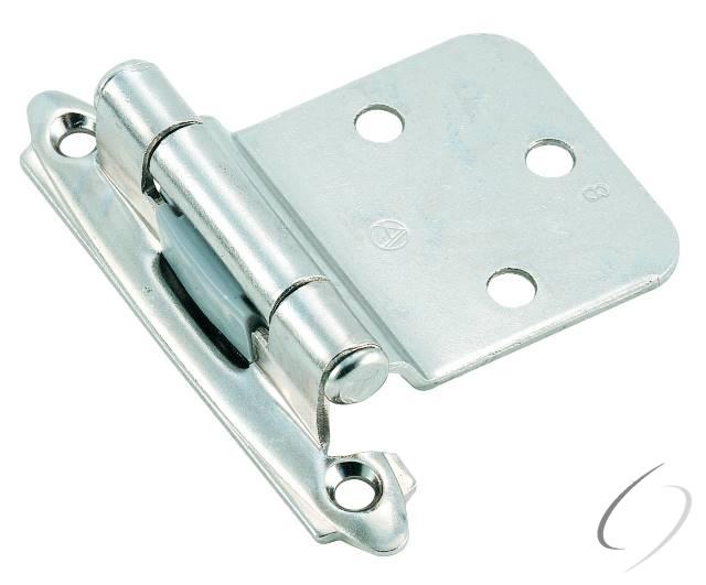 Amerock BPR763026 Variable Overlay Self Closing Face Mount Cabinet Hinge 2 Pack Bright Chrome Finish