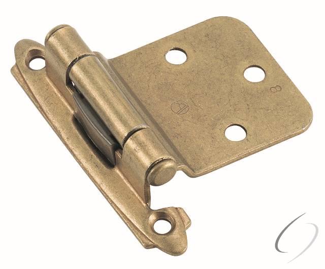Amerock BPR7630BB Variable Overlay Self Closing Face Mount Cabinet Hinge 2 Pack Burnished Brass Fini