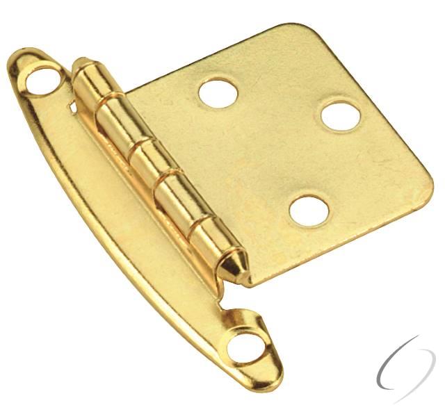 Amerock BPR76783 Variable Overlay Non Self Closing Face Mount Cabinet Hinge 2 Pack Bright Brass Fini