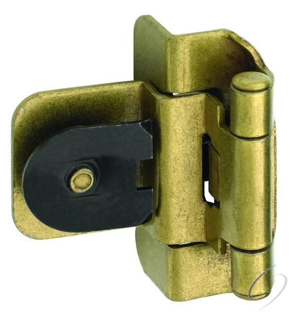 Amerock BPR8700BB 3/8" (10 mm) Inset Double Demountable Cabinet Hinge 2 Pack Burnished Brass Finish