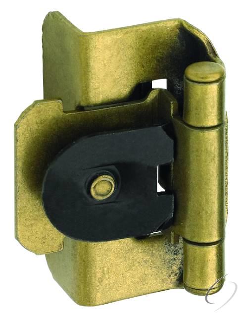 Amerock BPR8704BB 1/2" (13 mm) Overlay Double Demountable Cabinet Hinge 2 Pack Burnished Brass Finis