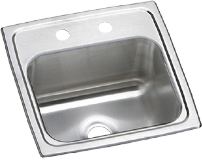 Elkay BPSR152 - Elkay Celebrity Stainless Steel 15" x 15" x 6-1/8", Single Bowl Drop-in Bar Sink