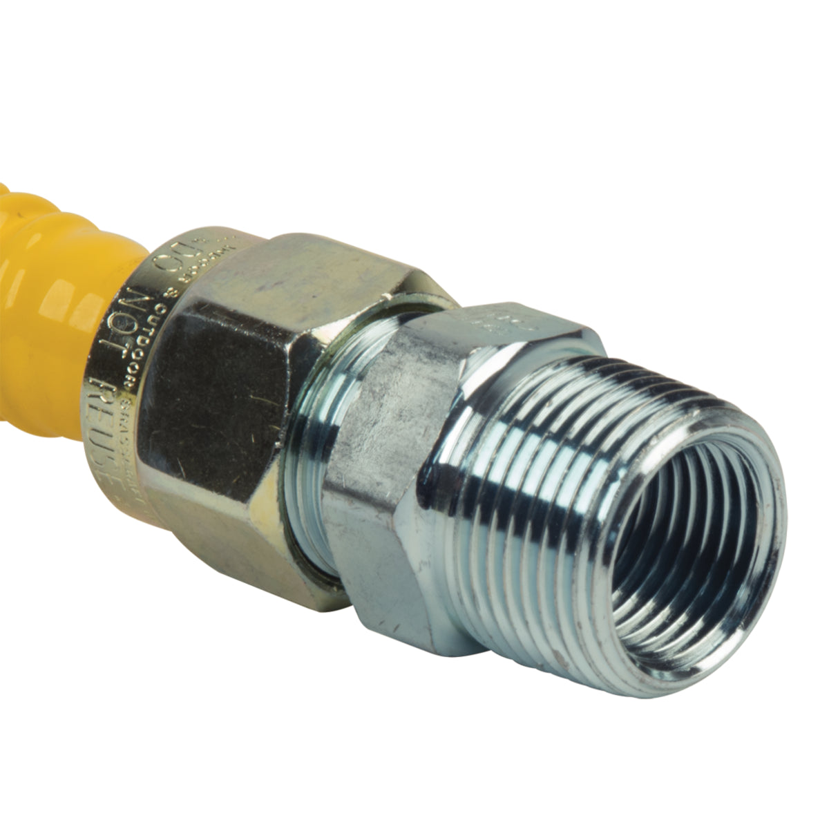 CSSC21-18 - ProCoat Stainless Steel Gas Connector - 3/4" FIP x MIP (1/2" FIP Tap), 1/2" ID, 18"