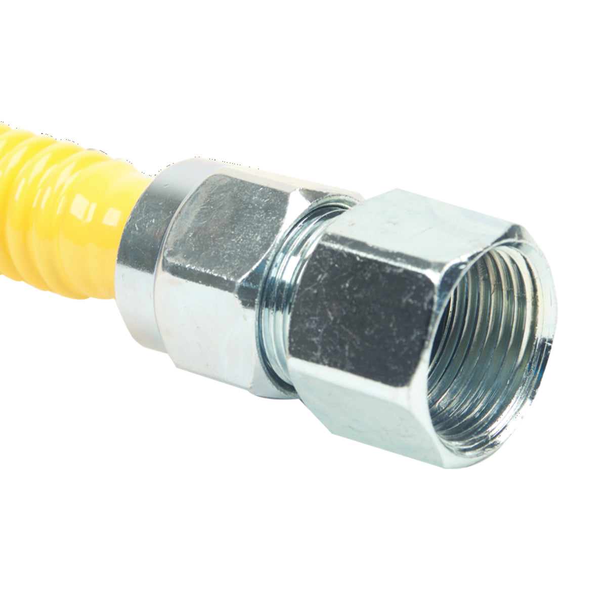 CSSC2J-24 - ProCoat Stainless Steel Gas Connector with Ball Valve - 3/4" FIP x FIP, 1/2" ID, 24"