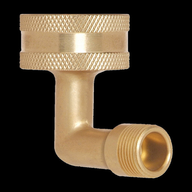 HES-6-12X - Dishwasher Elbow - 3/8" OD Comp x 3/4" Garden Hose with Washer
