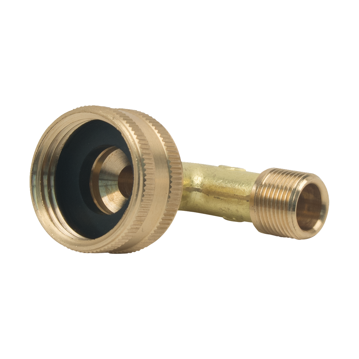 HES-6-12X - Dishwasher Elbow - 3/8" OD Comp x 3/4" Garden Hose with Washer