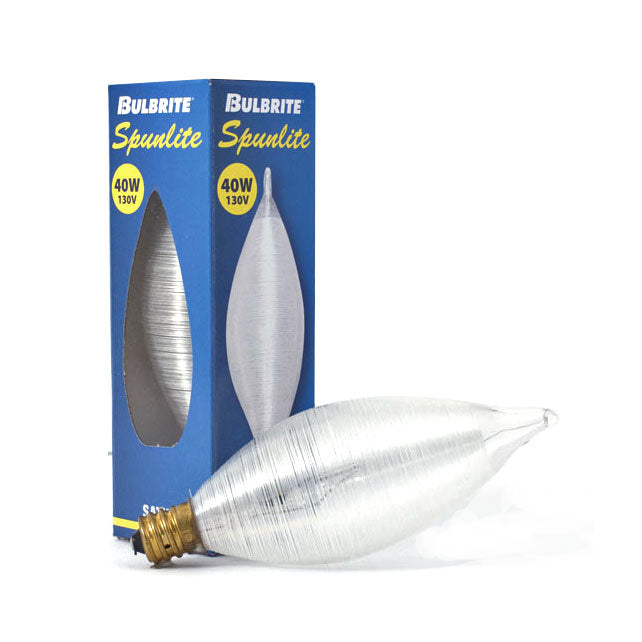 430040 - Spunlite Satin Candelabra Light Bulb - 40 Watt - 10 Pack