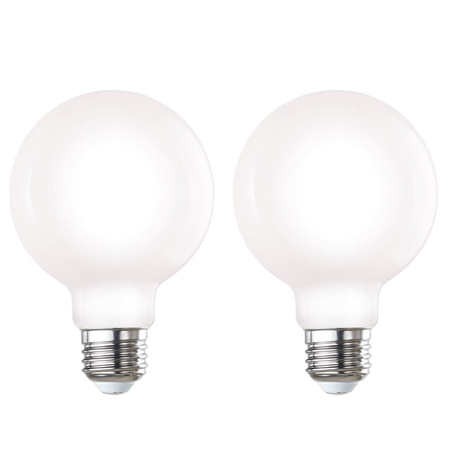 776633 - Filaments Dimmable G25 Milky LED Light Bulb - 7 Watt - 4000K - 8 Pack