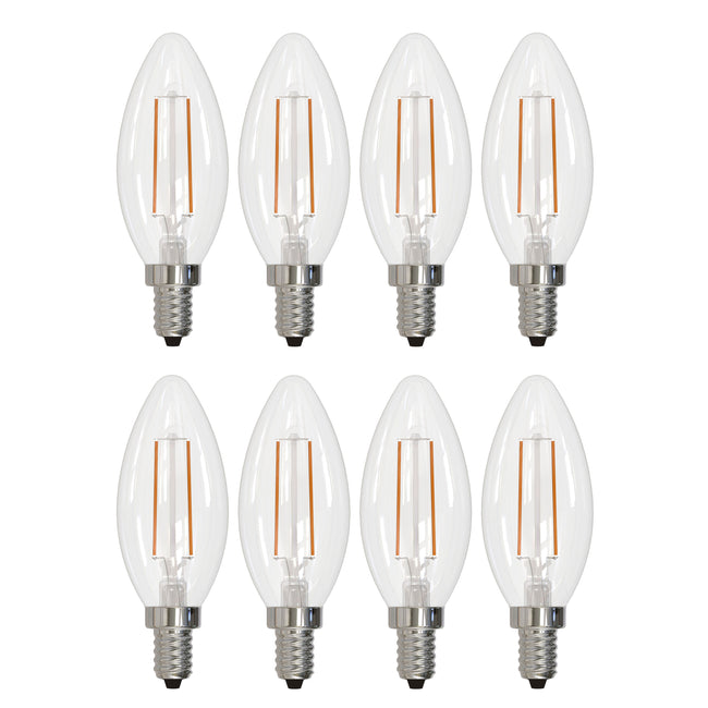 776699 - Filaments Dimmable B11 LED Light Bulb - 4 Watt - 4000K - 8 Pack