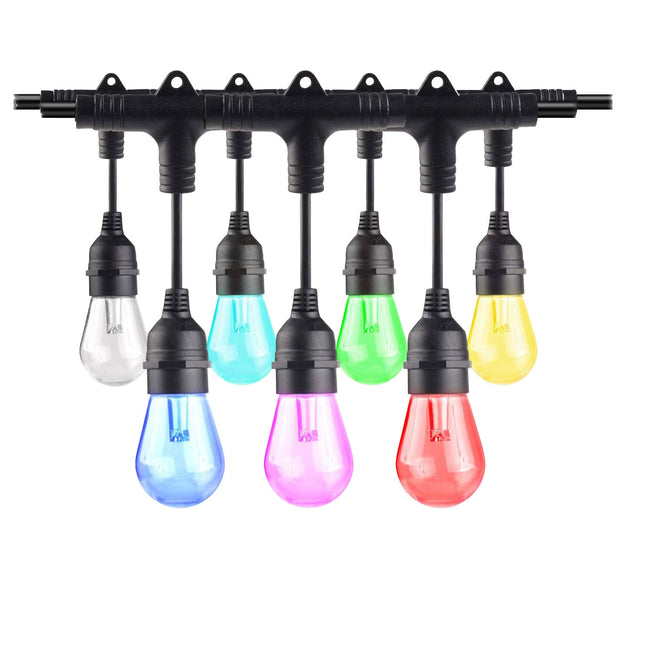 814361 - 18 Light 36' Smart String Light with 0.3 Watt Color Changing Plastic LED Bulbs