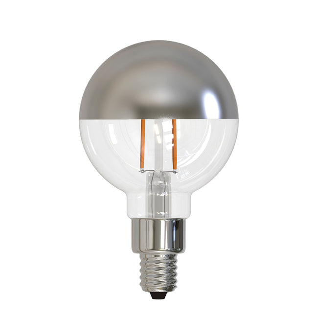 776771 - Filaments Half Mirror G16 LED Light Bulb - 2.5 Watt - 2700K - 4 Pack