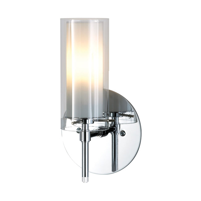 ELK Lighting BV671-90-15 - Tubolaire 5" Wide 1-Light Wall Lamp in Chrome with Clear Outer Glass and