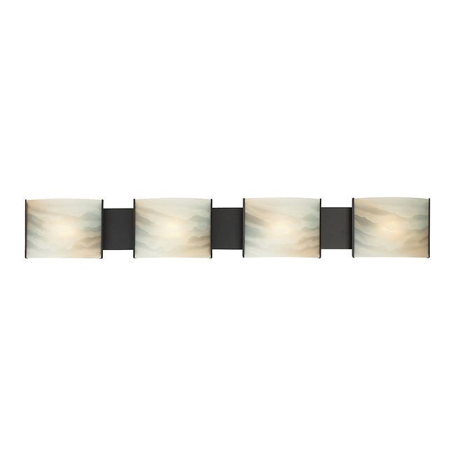 ELK Lighting BV714-HM-45 - Pannelli 41" Wide 4-Light Vanity Light in Oil Rubbed Bronze with Hand-for