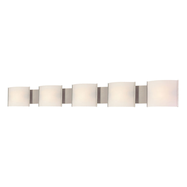 ELK Lighting BV715-10-16 - Pannelli 52" Wide 5-Light Vanity Sconce in Stainless Steel with Hand-form